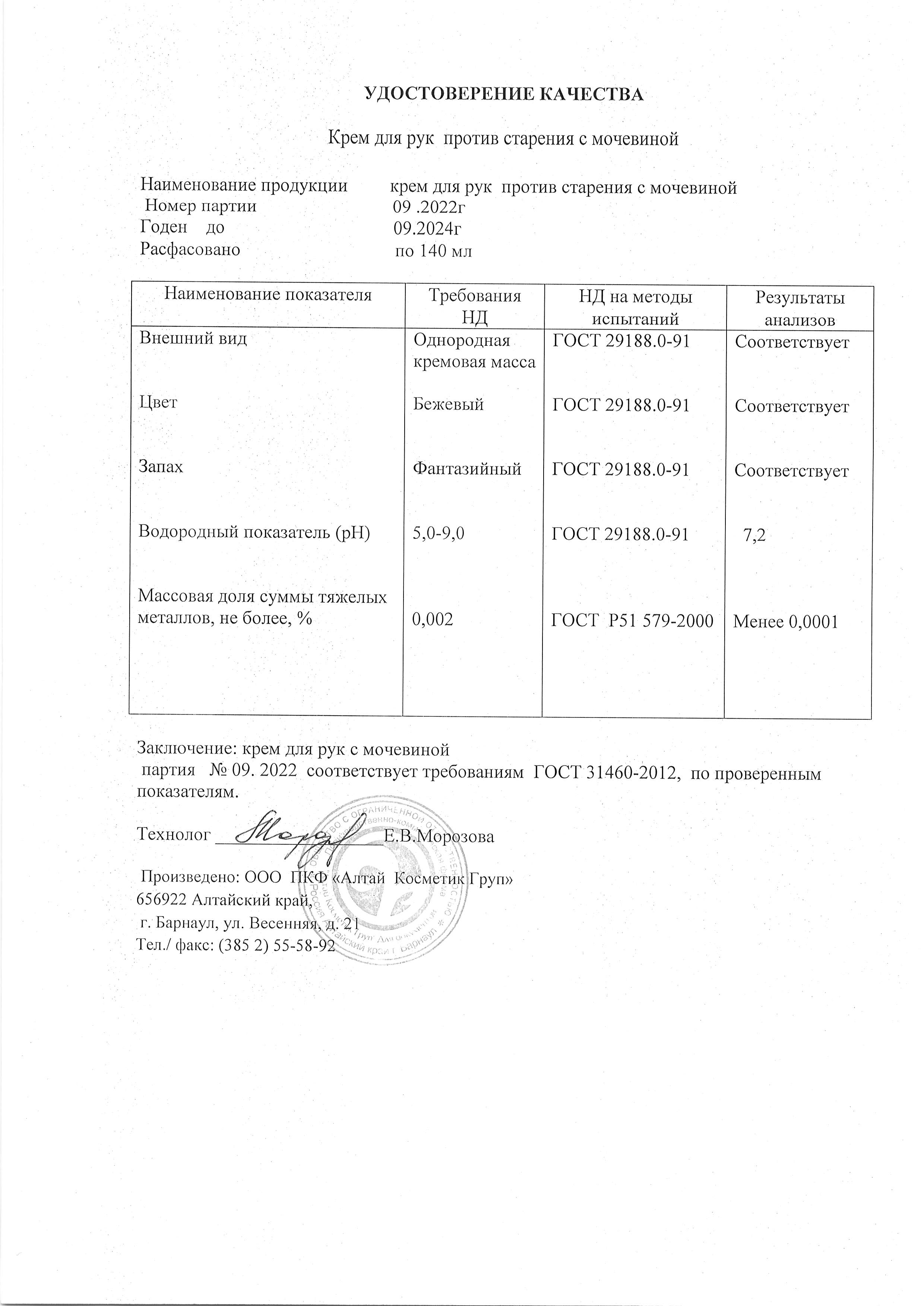 Паспорт №092022
